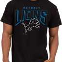 Junk Food Clothing x NFL - Bold Logo - Short Sleeve Fan Shirt for Men and Women - Officially Licensed NFL Apparel (Black)