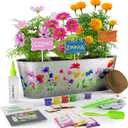 Dan&Darci Paint & Plant Flower Growing Kit for Kids - Gift Ideas Age 5 6 7 8-12 Year Old Girl - Birthday Crafts Gifts for Girls & Boys, Fun Children Gardening Kits, Art Projects for Ages 5-12 Years