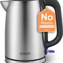 COSORI Electric Kettle, PlasticFree Interior, 2 Lid Opening Angles, Easy to Clean, Automatic Shut Off & BoilDry Protection, Stainless Steel Tea Kettle, Hot Water Boiler & Heater, 1.7L, 1500W