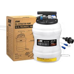 EWK 10.5L Pneumatic/Manual Oil Extractor Pump for Oil Change, Fluid Extractor for Automotive Fluids Vacuum Evacuation