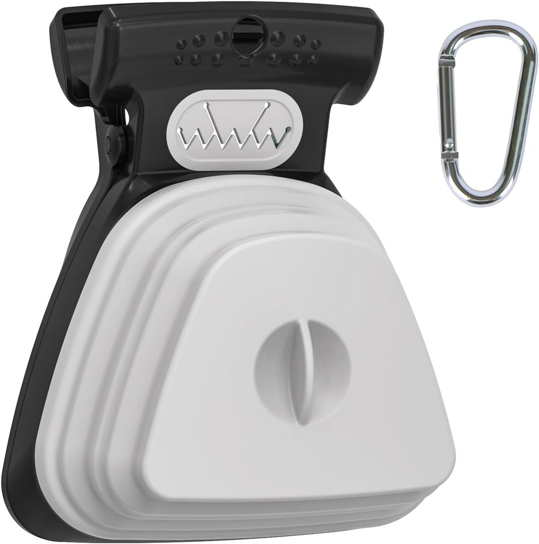 SUPERDESIGN Dog Pooper Scooper, Pooper Scooper for Small and Large Dogs, Dog Poop Scooper for Yard, Pooper Scooper with Bag Attachment and Leash Clip, Ideal for Walks, Travel and Camping (Large,Black)