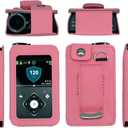 Fitted Leather Case with Rotating Belt Clip + Screen Protector for Medtronic Minimed Insulin Pump (Minimed 630G / 640G / 650G / 670G / 770G / 780G) (Pink)