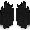 Outus 14 Sets Black Gift Bags Paper Kraft Bags with 14 Pcs Copy Papers 3 Different Sizes in 6/8/13 Inches for Birthday Wedding Parties