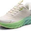 Women's Slip On Walking Shoes Running Comfortable Tennis Breathable Non Slip Athletic Gym Workout Cross Training Fashion Sneakers (7, Beige/Green)