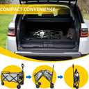 Collapsible Folding Utility Wagon Cart for Outdoor Camping, Shopping, Gray