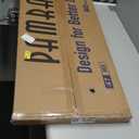 Pamray 47 Inch Small Computer Desk with Monitor Stand, Simple Office Desk with Headphone Hook for Small Spaces, Kids Study Writing Table for Bedroom, Grey