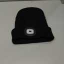 LED Beanie Hat with Light, USB Rechargeable LED Headlamp, Gifts for Men, Valentines Day Gifts for Him Adults, Birthday Gifts for Him Dad Husband, Boyfriends, Black