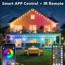CETELUMA 300FT Permanent Outdoor RGB Lights, IP67 Waterproof Smart Eave Lighting, with App/Remote Control Eaves Light, DIY LED Scenes Modes for House Roof Decor,Party (300FT)