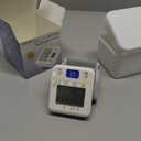 Blood Pressure Monitor - Wrist Accurate Automatic High Blood Pressure Monitors Portable LCD Screen Irregular Heartbeat Monitor with Storage Case and Adjustable Cuff Powered by Battery - White