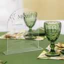 UNIQOOO 10 Pack Acrylic 8x10 Clear Arch Table Sign for Wedding with Holders, 1/8 in Thick, DIY Blank Arch Sign Sheet Perfect for Decoration, Party,Anniversary, Event, Stand Included