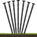 100 Pack Plastic Landscape Anchoring Stakes Plastic Edging Garden Spikes Spiral Ground Stakes Nylon Spikes for Paver Edging, Weed Barriers, Turf, House Construction