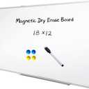 XIWODE Magnetic Dry Erase Board, Wall-Mounted whiteboard, 12 x18 inches, Exquisite Writing Board, Silver Aluminum Frame, Durable, Smooth Board Surface is Easy to Write and Clean (12x18 Inches, Silver)