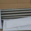 Industrial Curtain Rod 72 to 144 Inch, HOTOZON 1 Inch Heavy Duty Curtain Rods for Windows, Blackout Wrap Around Splicing Drapery Rod for Windows, Antique Silver