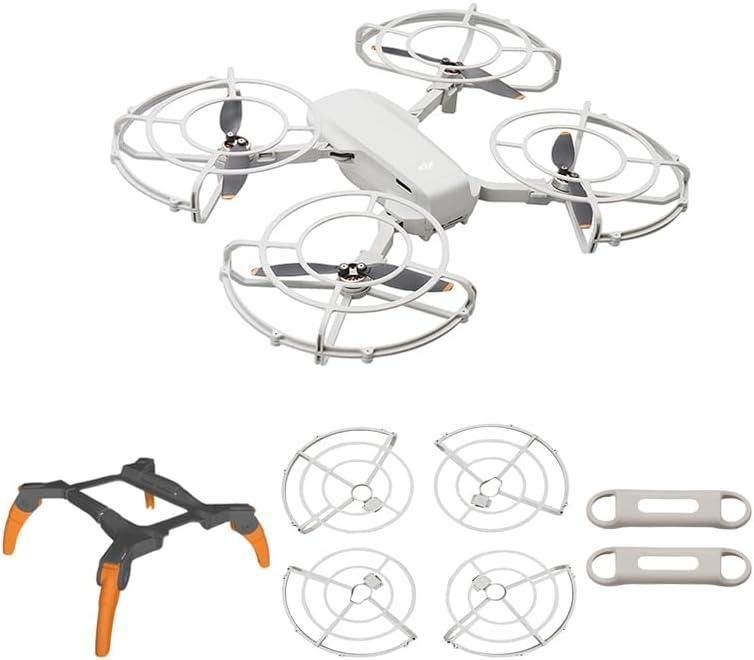 360 Propeller Guard + Foldable Landing Gear Leg + 2 pcs Propeller Holder Strap for DJI Mini 2/ Mini 2 SE/Mini SE/Mini 4K/Mavic Mini Drone Accessories