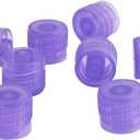 Glasseam Glass Tapered Candlestick Holders: 12 Pcs Ribbed Purple Candle Sticks Holder Decor Modern Fluted Taper Candle Holders Set for Table Centerpiece Purple Wedding Decor Valentine Dinner Parties