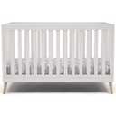 Delta Children Essex 4-in-1 Convertible Baby Crib, Bianca White with Natural Legs, Size 4ftx2ft