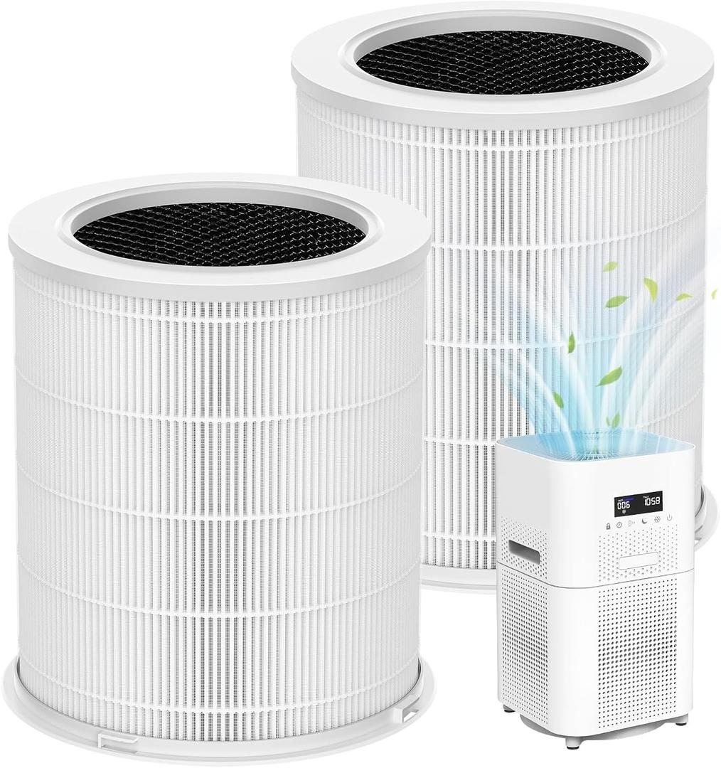 AP401 AP402 Filter Replacement, Compatible with Dayette AP401 AP402 and JOWSET AP402 AP403 Air Purifier for Large Room up to 3000Ft, H13 True HEPA Filter, 4-Stage Filtration System, 2 Pack
