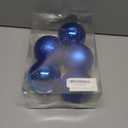 3.94" Large Christmas Balls Shatterproof Navy Blue Christmas Ornaments 6 Pcs Big Xmas Ornaments Balls for Xmas Tree Holiday Wedding Party Decoration