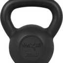 Yes4All Powder Coated Kettlebell, Cast Iron Core Kettlebells with Non-Slip Handle & Flat Bottom for Conditioning, Heavy Duty for Strength Training, 20LB and 18LB