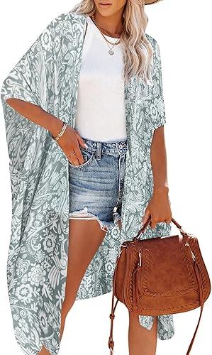 Moss Rose Women Summer Bikini Kimono Bathing Suit Cover Ups for Swimwear, One Size