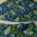 Aqua Eve Plus Size Two Piece Swimsuits for Women Tankini Bathing Suits Flowy Swim Dress with Shorts (Blue and Green Leaves) 18W