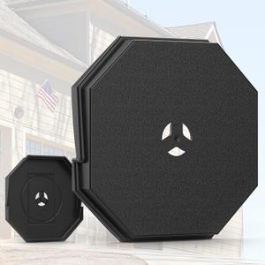 Vinyl Siding Mounting Blocks, Octagon Siding Mount for Outdoor Light, Black (1 Pack)