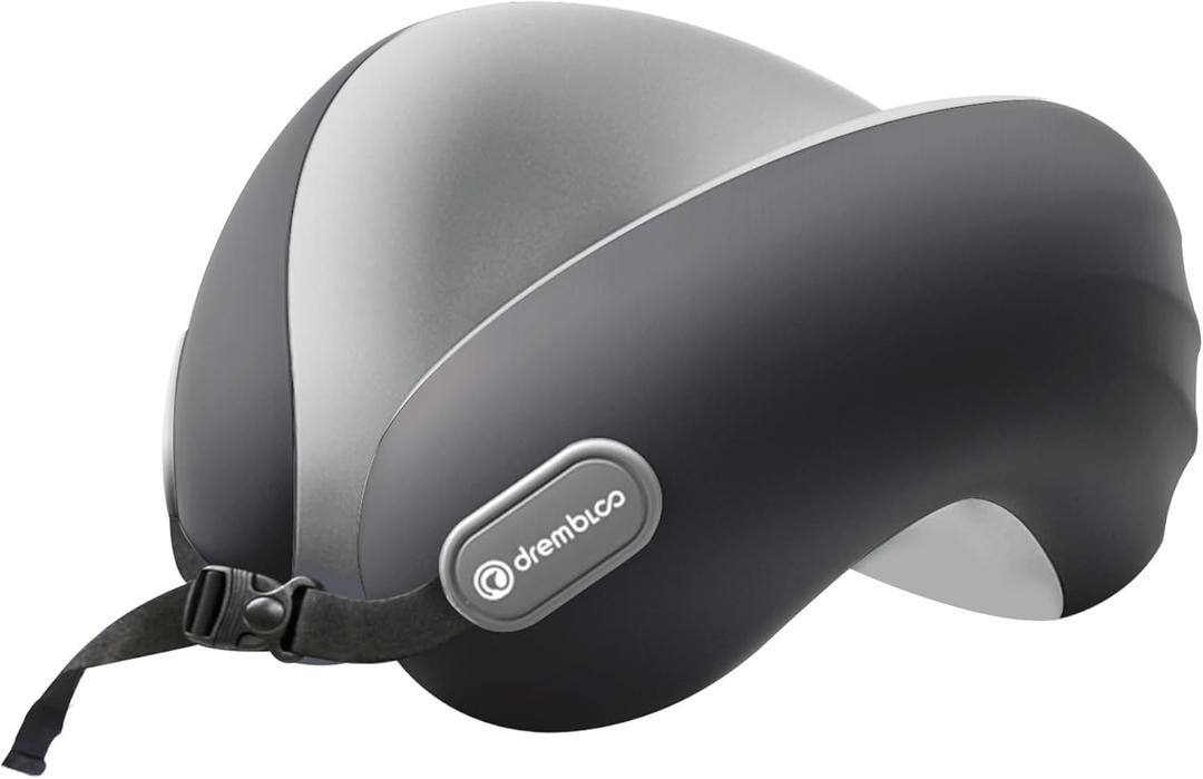 Neck Pillow Airplane, 100% Pure Memory Foam, Cooling Airplane Pillow, Travel Pillow, Travel Pillows for Airplanes, Plane Pillow, Flight, Gray (Grey)