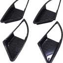 Inside Door Handle Covers Trims Interior Decoration Accessories Fit for Honda Accord 2008 2009 2010 2011 2012 (Carbon Fiber Pattern)