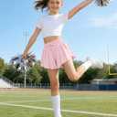 EXARUS Girls Butterfly Shorts Athletic Dance Flowy Skorts Teen Cheer Skirt Tween Clothes Youth Preppy Outfit Kids 6-14Y
