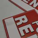 Large For Rent Sign, 17" x 13" Double-Sided Yard Signs with Arrow Stickersfor Rent Sign with Stand, for Rent Signs with Metal Stakes,WEATHER-PROOF, (3 Pack)