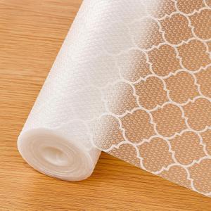 Cooyes Shelf Liner for Kitchen Cabinets  Non-Adhesive Waterproof Drawer Liner  Durable EVA Material Easy-to-Cut Shelf Paper for Refrigerator, Cupboard, Dresser with Modern Pattern (11.8"W x 118"L, Absolute White)