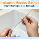 4 Pack Soda Can Lids with Straw, 4 Color Can Covers for Soda with Reusable BPA-Free, Can Lid Built w/ 3 Sizes Fits for S/M/L Sizes, Can Lids Soda w/Straw Brush Cans for Seltzer, Beer, Juice, Seltzer