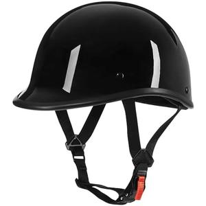 Yesmotor Motorcycle Helmet Half Shell Hawk Style Helmets Compact Lightweight Open Face for Motorcycle Street Bike Cruiser Moped - DOT Approved (Light Black,XL)