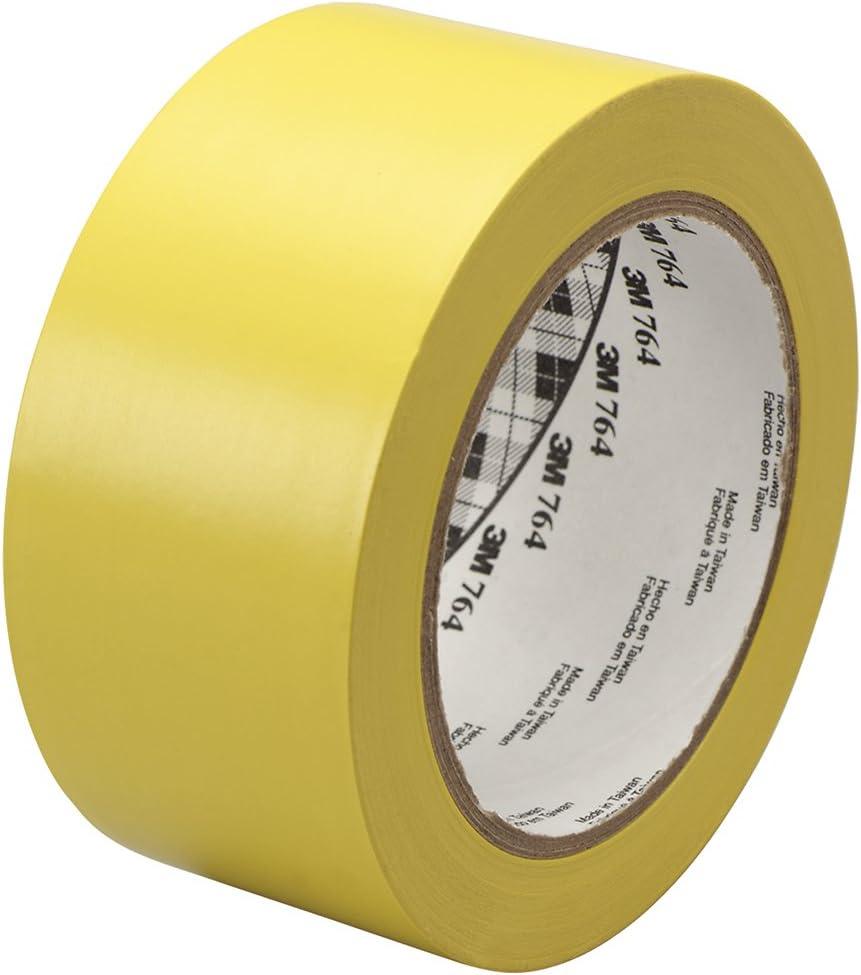 3M 764 Vinyl Tape 5.0 Mil 2-inch x 36 yds Yellow 24/Case (T967764Y)