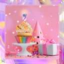Sumind Kpop Birthday Number Candles, Purple Pink Birthday Candles for Cake, Glitter Number Cake Topper with Sequins for Celebrating Anniversary Theme Decorations(Braid Crown,5)