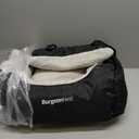 BurgeonNest Dog Car Seat for Small Dogs, Soft Pet Car Travel Home Bed Under 25 lbs, Fully Detachable and Washable Cat Booster Carseats with Storage Pockets and Clip-On Leash Portable Carrier,Black