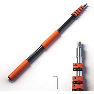 5-29FT Telescopic Extension Pole, Flip-Lock & Screw Dual Locking Extendable Pole, Multi-Purpose Paint Roller Extension Pole for Painting & Cleaning