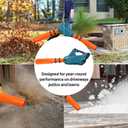 Leaf Blower Air Booster, Instantly Boosts Airflow, Turbo Nozzle Extension Boosts Speed & Power, Universal Fits All 2-4 in Circular Nozzle Blowers for Yard, Lawn, and Driveway Cleanup (Orange)