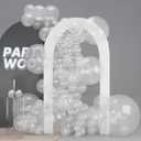 PartyWoo Clear Balloons 127pcs Different Sizes of 36 18 12 10 5 Inch Transparent Balloon Arch Kit for Graduation Wedding Baby Shower Bridal Shower Anniversary Birthday Party Decorations Clear-Y2