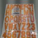 Starboling Letter Stickers,2 inch 8 Sheets Orange Alphabet Sticker,Self Adhesive Vinyl Letter Stickers Mailbox Numbers,for Arts Crafts Outdoor Sign Poster Mailbox Sign Doors Mailboxes Car Truck