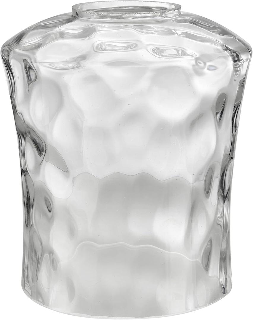 Aspen Creative 23530-63-1, Clear Hammered Glass Shade for Lighting Fixture/Vanity Light/Wall Light/Pendant, Size: 4-1/2" D x 5-3/8" H, 1 Pack