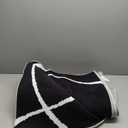 YIHOUSE Alfombra de rea 6x9 Black Curve