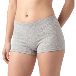 100% Cotton Womens Boyshorts Underwear, Super Soft, Lightweight, Stretchy, Sensitive Skin, Made in Japan (Gray) Medium