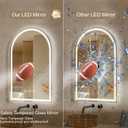 Arched LED Bathroom Mirrors with Lights 22"x36" LED Mirror for Bathroom,Led Vanity Mirror, Anti-Fog,LED Mirrors Light, Anti-Fog, Dimmable, 3 Color, Shatterproof, Touch Sensor
