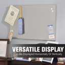 MMF Industries STEELMASTER Magnetic Bulletin Board - 24 x 14 Inches - Silver - Includes 6 Magnets, 4 x 6 Dry Erase Board & Dry Erase Marker - Scratch Resistant Finish - Horizontal & Vertical Display