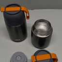 Insulated Thermo Food Jar for Hot & Cold Food for Kids Adult, 17&24 oz Soup Thermal Hot Food Containers for Lunch, Triple Layer Insulation Stainless Steel Food Jar with Spoon (2 Pack Grey)