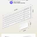 seenda Bluetooth Keyboard and Mouse Combo for Mac, SKM64-2 Rechargeable Silent Wireless Keyboard Mouse Compact Slim, 3 Multi-Device Connection, Compatible for Mac MacBook Pro/Air iPad, White Silver