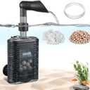 Carefree Fish Aquarium Small Sponge Filter Air-Operated Quiet for 3~10Gal Fish Tank for Saltwater and Freshwater with 3Ft Tubing Biochemical Filtration Balls and Fluidized Beds(Not Include Air Pump)