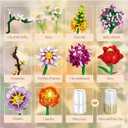 2 in 1 Vase Flowers Bouquet Building Set, Artificial Flowers Bouquet Sets for Adults & Women, for Wife Mom Mother, Comptatible with Lego Flowers Bouquet, 1458 PCS, Medium