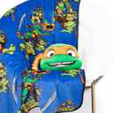 Jay Franco Nickelodeon Teenage Mutant Ninja Turtles Mutant Mayhem Michaelangelo Nogginz Set - 40 x 50 Inch Blanket & Plush Pillow Set, Kids Super Soft 2 Piece Set